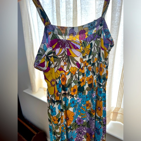 NATURAL LIFE Size XS Patti Side Slit Maxi Floral Dress with Straps - Picture 8 of 14